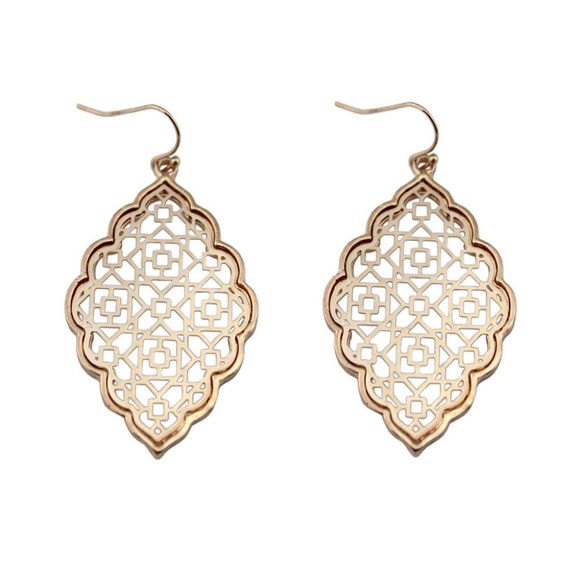 REVITALIZED Jewelry - Rose Gold Filigree Earrings